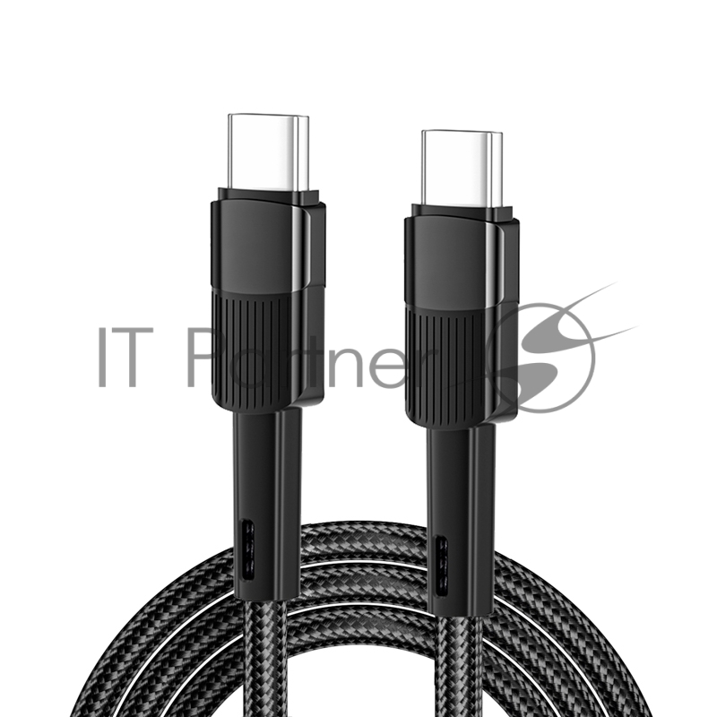 Кабель Type-C – Type-C, 5A, 100Вт, 1м, в черной нейлоновой оплетке REXANT