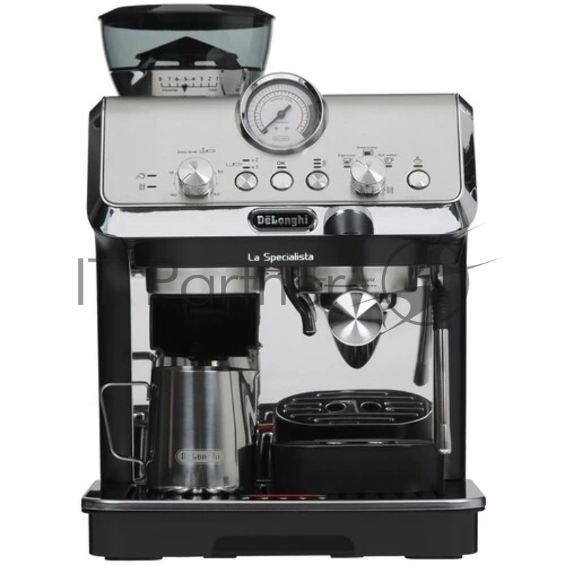 Кофеварка рожковая DeLonghi EC9155.MB, серебристый/черный