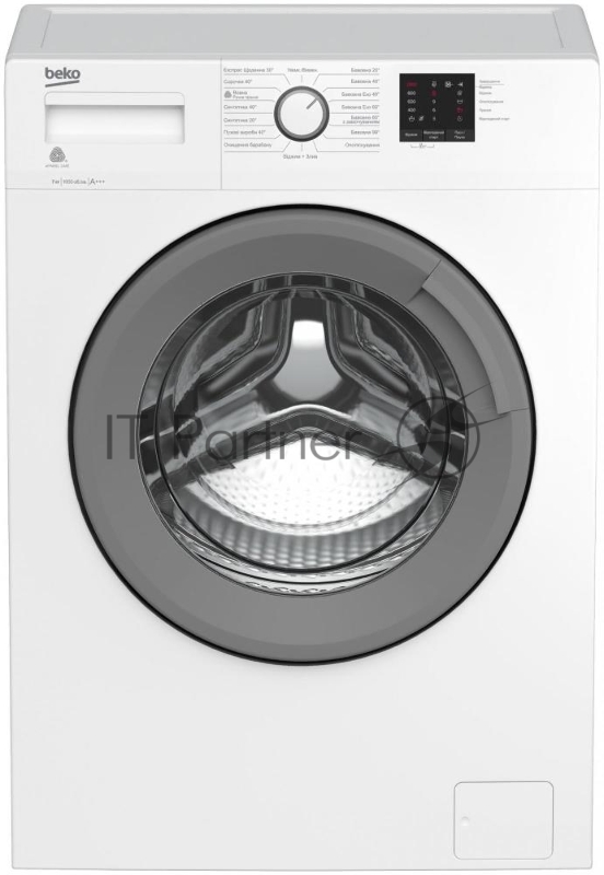 Стиральная машина Beko RGE78511XSW (7321030003) белый, загрузка фронтальня 7 кг, 1000 об/мин., класс: А+++