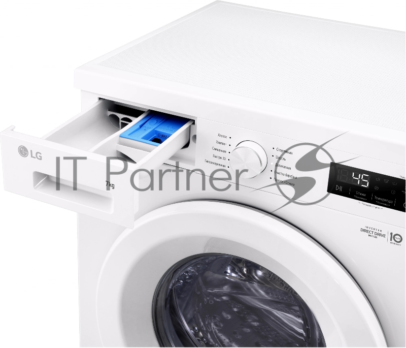 Стиральная машина LG F2Y1HS3W белый, загрузка фронтальная 7 кг, 1200 об/мин., класс: А