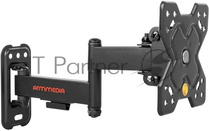 Кронштейн Arm media MARS-6 black, 10 шт/уп. Кр. стал. наст. для TV 10-32, max 25 кг, 5 ст св., нак. +5°-15°, пов. ±90° от ст. 62-270 мм. max VESA 100x100 мм.