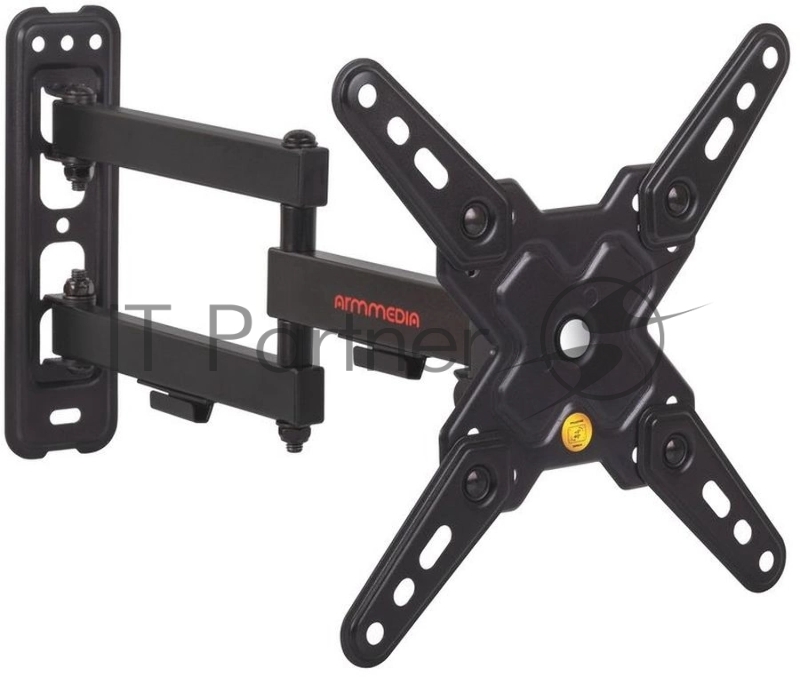 Кронштейн Arm media MARS-8 black, 8 шт/уп. Кр. стал. наст. для TV 20-43, max 25 кг, 4 ст св., нак. +5°-15°, пов. ±90° от ст. 66-370 мм. max VESA 200x200 мм.