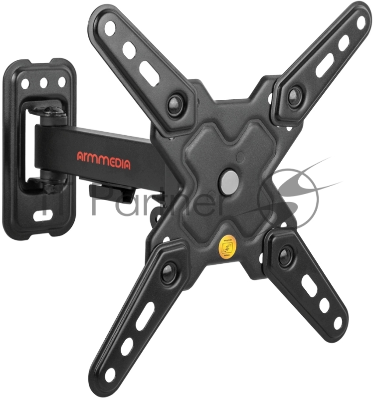 Кронштейн Arm media MARS-7 black, 15 шт/уп. Кр. стал. наст. для TV 20-43, max 25 кг, 5 ст св., нак. +5°-15°, пов. ±60° от ст. 66-198 мм. max VESA 200x200 мм.