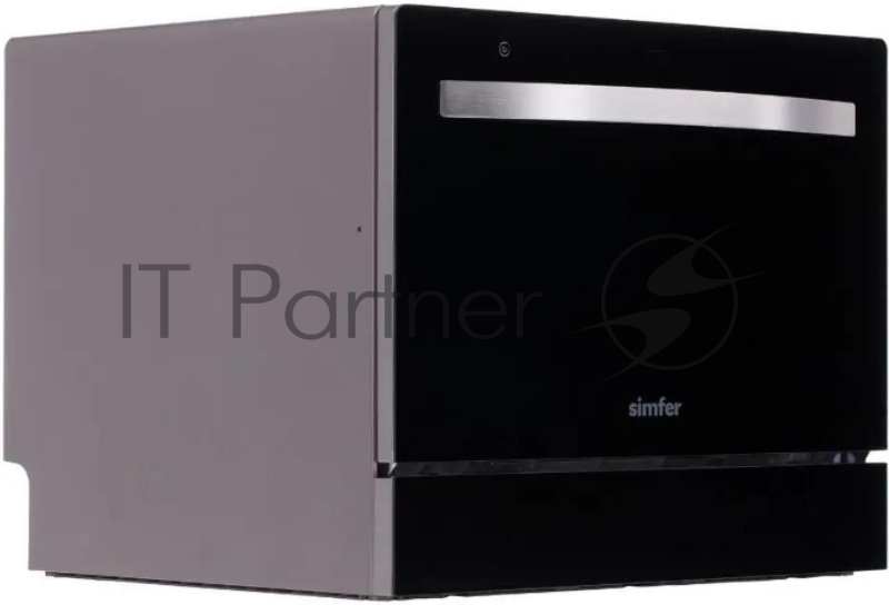 Посудомоечная машина Simfer DBB6501, компактная, настольная, 55см, загрузка 6 комплектов, черный