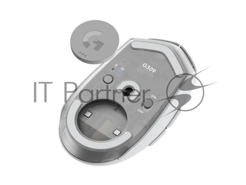 Мышь Logitech G309 Lightspeed белый оптическая 25600dpi беспров. BT 6but (910-007209)