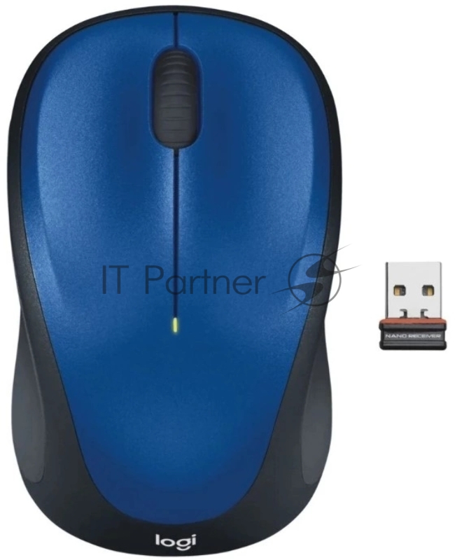 Мышь Logitech M235 синий/черный оптическая (1000dpi) беспроводная USB для ноутбука (2but)