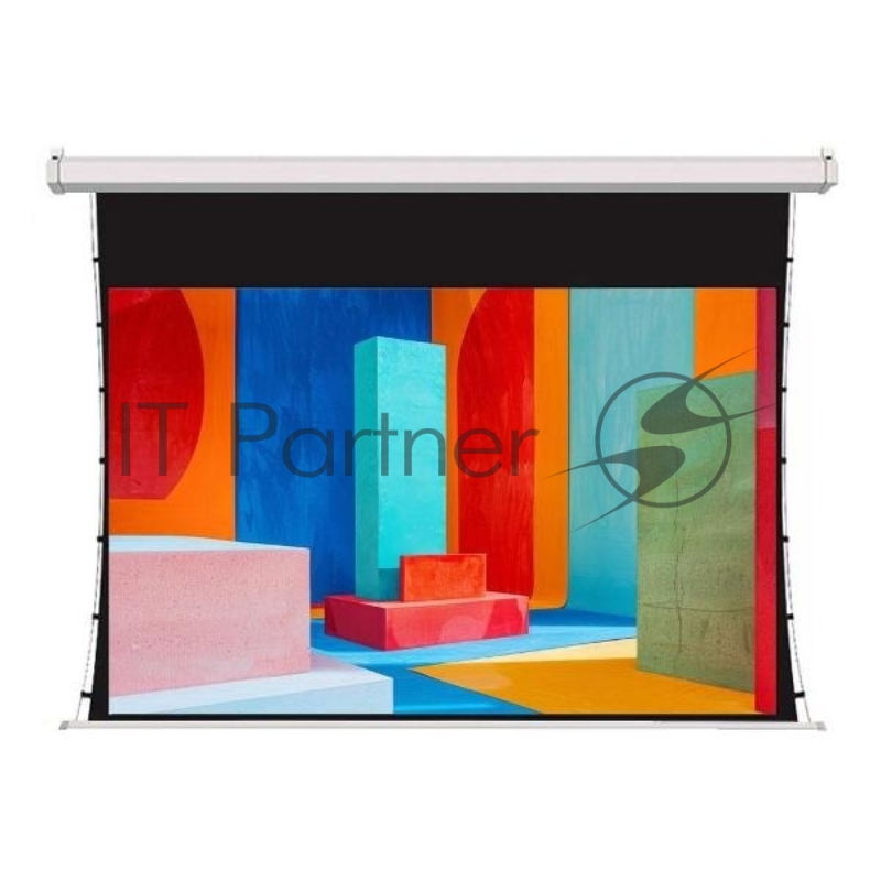 Экран для проектора SOK SCPSMT-250x140FG-ED30, 113 16:9 настенно-потолочный, моторизованный с боковым натяжением, белый, ED30 см