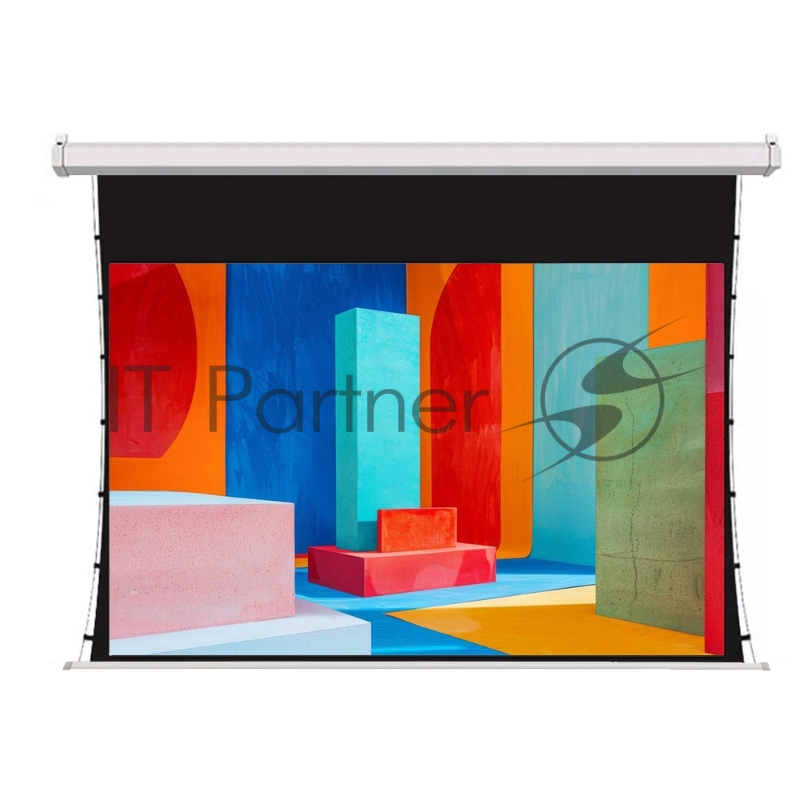 Экран для проектора SOK SCPSMT-332x186ED30-GR 150 16:9 настенно-потолочный, моторизованный с боковым натяжением, серый, ED30 см