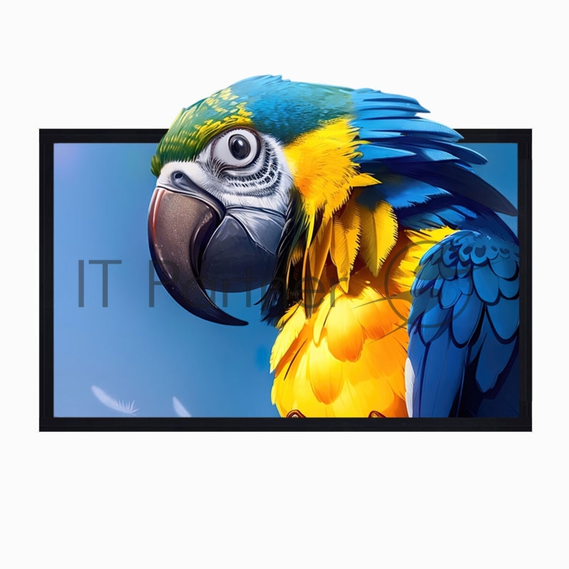 Экран для проектора SOK SCFRV-332x186G 150 16:9 на бархатной раме, High Contrast Gray, черная рама