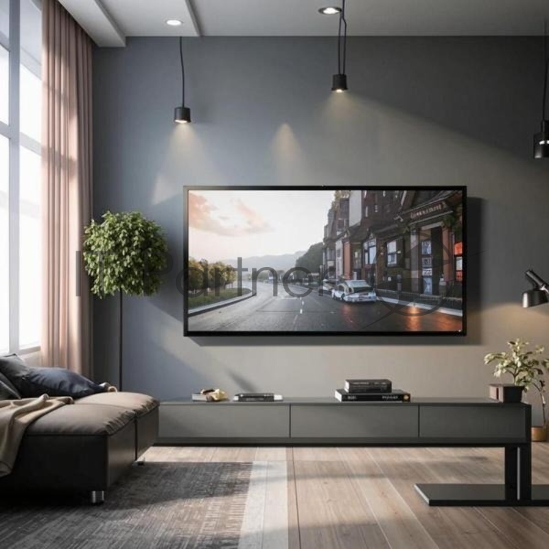 Экран для проектора SOK SCFRV-298x168G 135 16:9 на бархатной раме, High Contrast Gray, черная рама