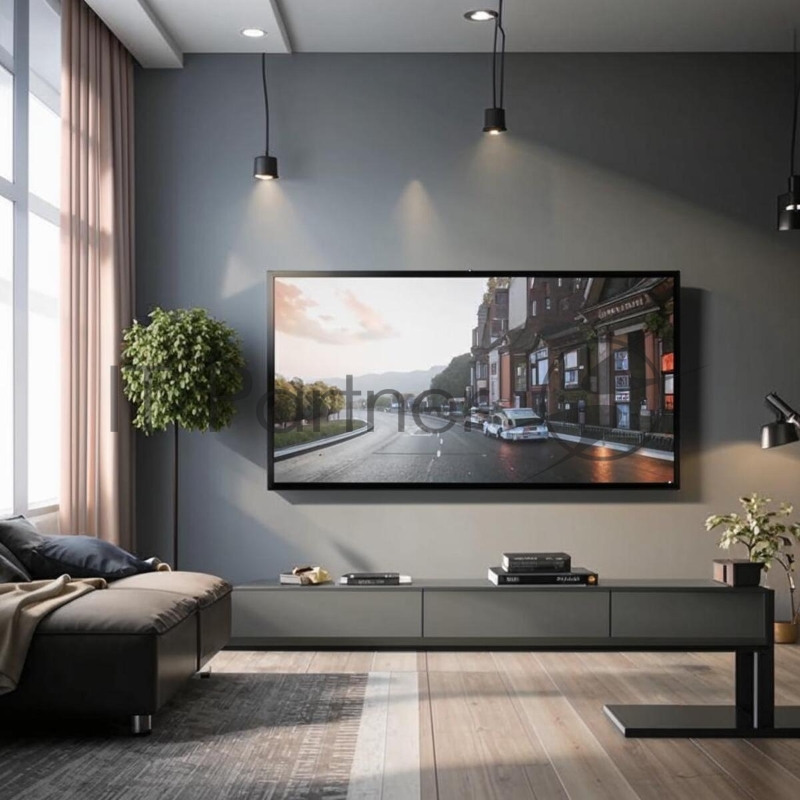 Экран для проектора SOK SCFRV-298x168G 135 16:9 на бархатной раме, High Contrast Gray, черная рама