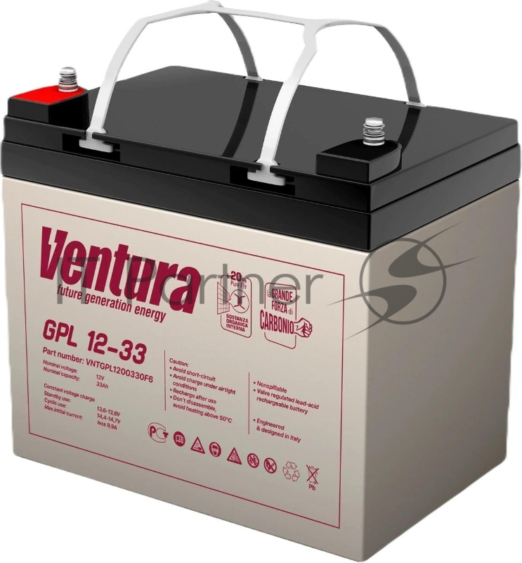 Аккумуляторная батаре для ИБП Ventura GPL 12-33, 12В, 33Ач, Клеммы: M6