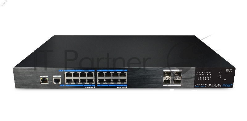 Коммутатор МАС 16К 20 портов (16 PoE) 270 Вт (-10…50) RVi-2NSM16G-4S