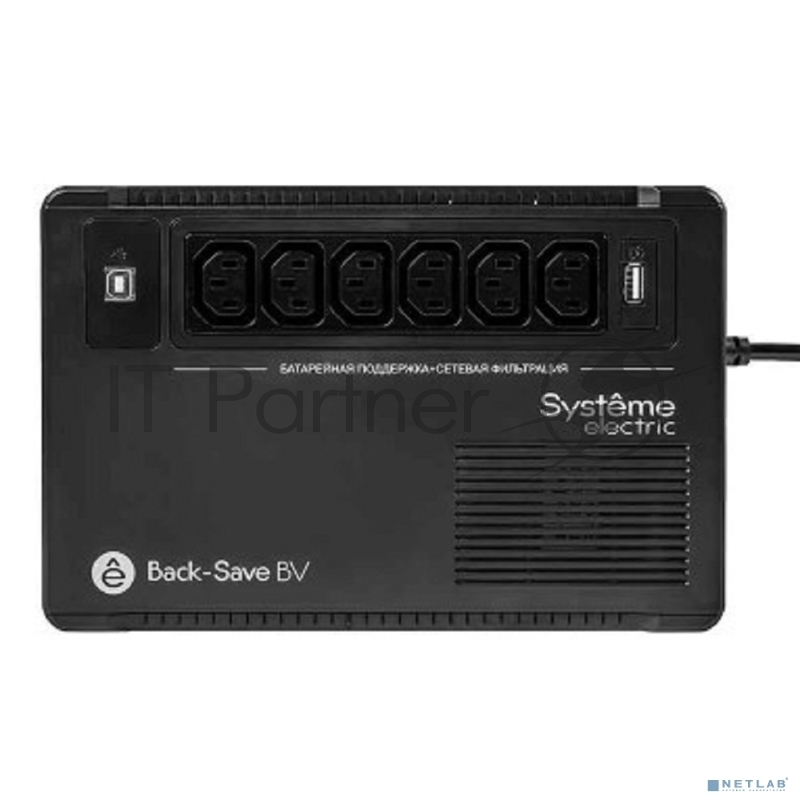 ИБП Systeme Electriс Back-Save, 600VA/360W, 230V, Line-Interactive, AVR, 6xC13 Outlets, USB charge(type A), USB