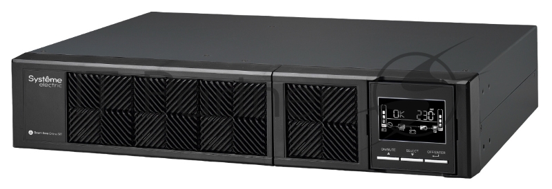 ИБП Systeme Electriс Smart-Save Online SRT, 2000VA/2000W, On-Line, Extended-run, Rack 2U(Tower convertible), LCD, Out: 8xC13, SNMP Intelligent Slot, USB, RS-232, Pre-Inst. Web/SNMP, Short depth