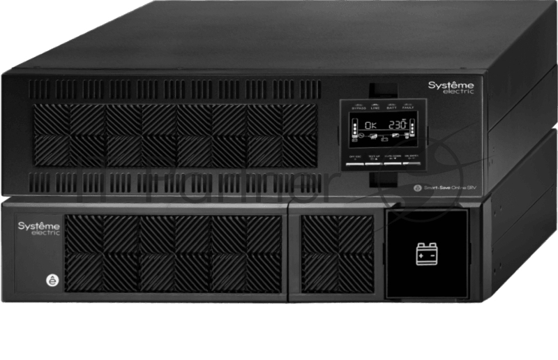 ИБП Systeme Electriс Smart-Save Online SRV, 10000VA/9000W, On-Line, Extended-run, Rack 5U(Tower convertible), LCD, Out: Hardwire, SNMP Intelligent Slot, USB, RS-232