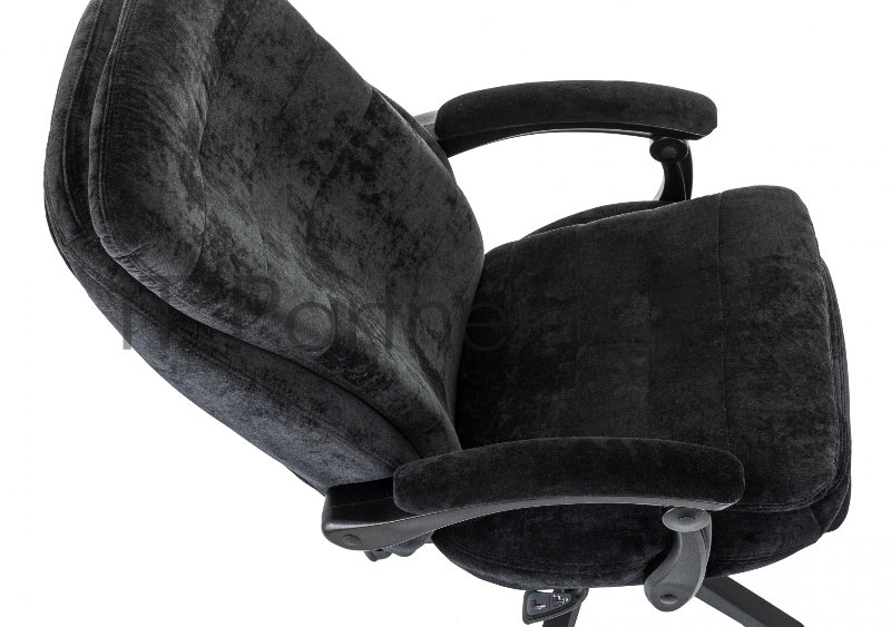 Кресло руководителя Бюрократ T-9950MSG-F Fabric черный Light-20 крестов. пластик подст.для ног