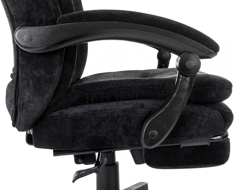 Кресло руководителя Бюрократ T-9950MSG-F Fabric черный Light-20 крестов. пластик подст.для ног