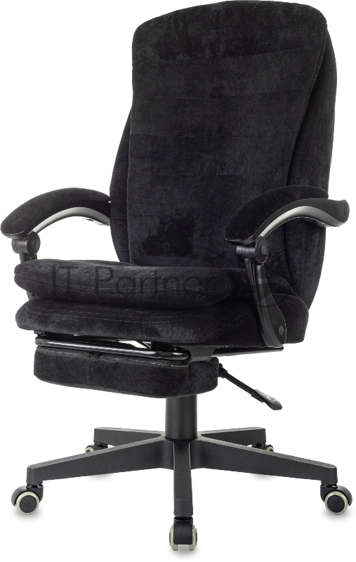 Кресло руководителя Бюрократ T-9950MSG-F Fabric черный Light-20 крестов. пластик подст.для ног