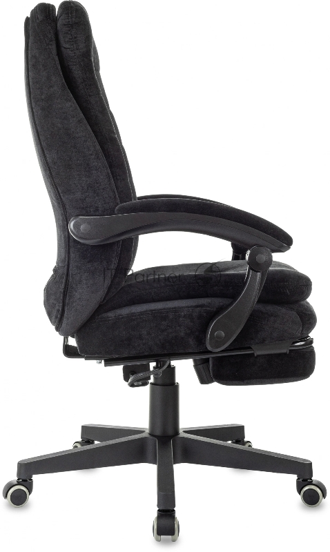 Кресло руководителя Бюрократ T-9950MSG-F Fabric черный Light-20 крестов. пластик подст.для ног