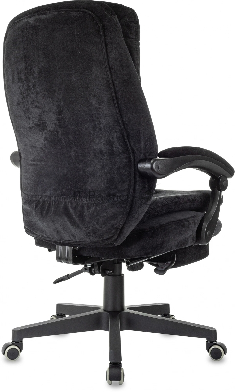 Кресло руководителя Бюрократ T-9950MSG-F Fabric черный Light-20 крестов. пластик подст.для ног