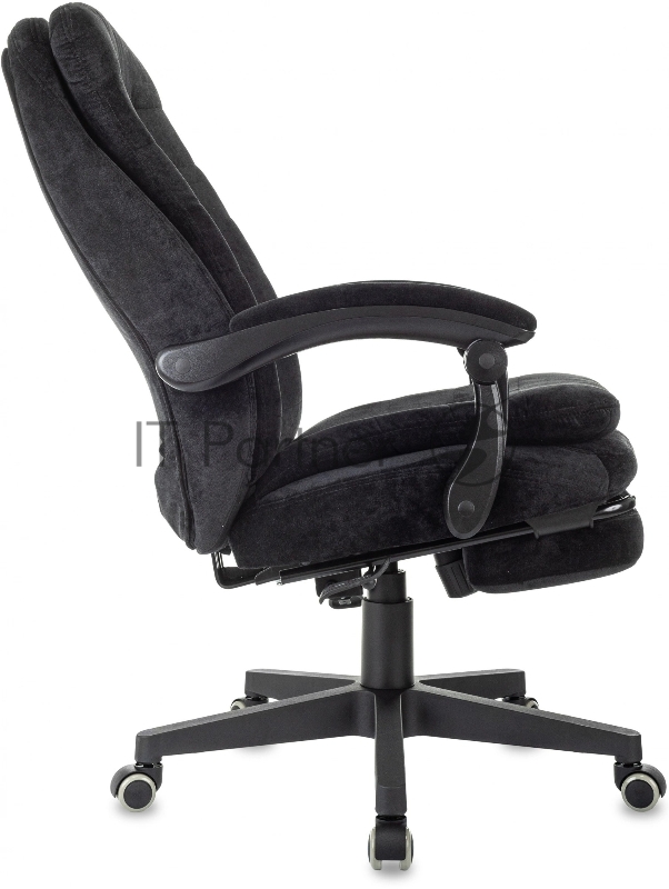 Кресло руководителя Бюрократ T-9950MSG-F Fabric черный Light-20 крестов. пластик подст.для ног