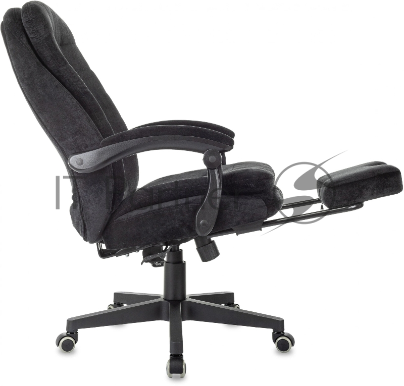 Кресло руководителя Бюрократ T-9950MSG-F Fabric черный Light-20 крестов. пластик подст.для ног