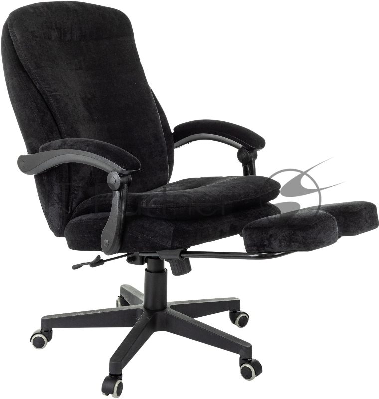 Кресло руководителя Бюрократ T-9950MSG-F Fabric черный Light-20 крестов. пластик подст.для ног