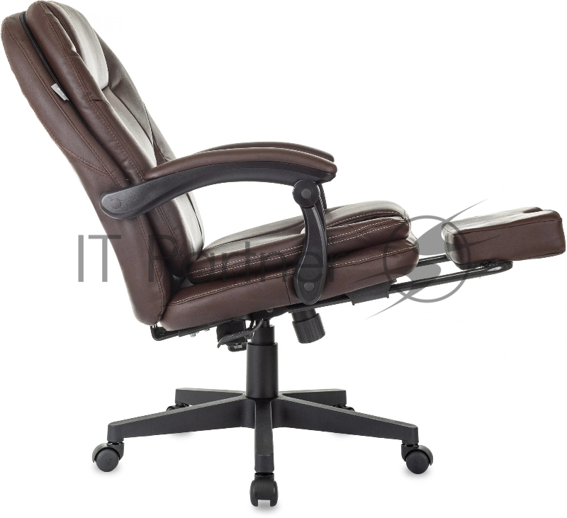 Кресло руководителя Бюрократ CH-868N-BF коричневый эко.кожа крестов. пластик подст.для ног