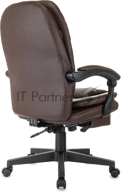 Кресло руководителя Бюрократ CH-868N-BF коричневый эко.кожа крестов. пластик подст.для ног