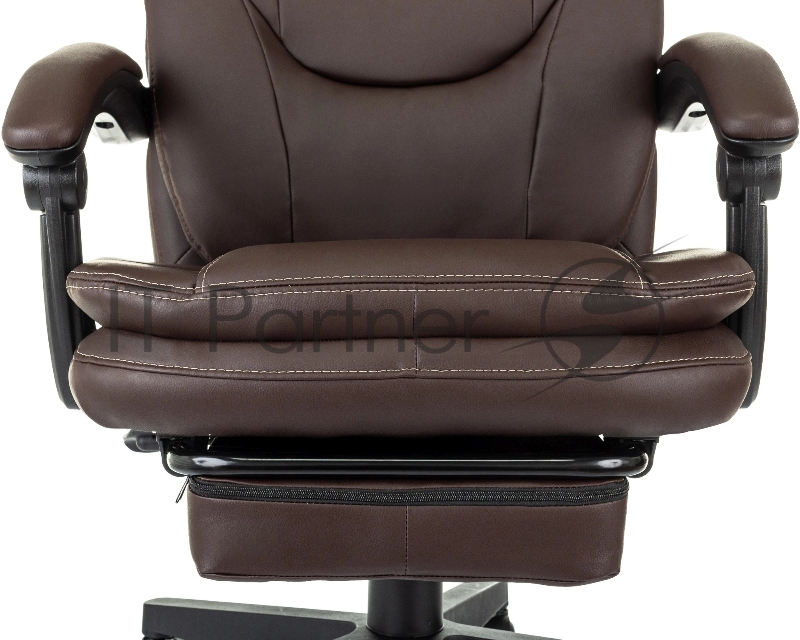 Кресло руководителя Бюрократ CH-868N-BF коричневый эко.кожа крестов. пластик подст.для ног