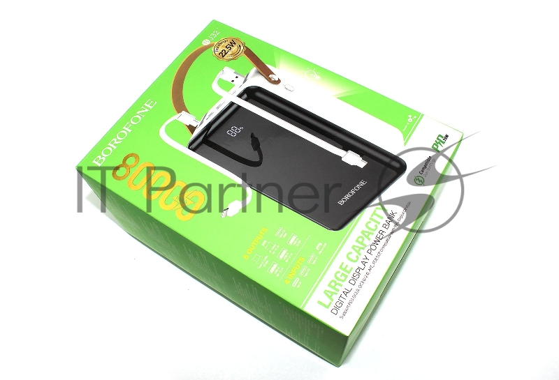 Внешний аккумулятор Powerbank Borofone Power Bank BJ32 Terra 80000mAh, белый