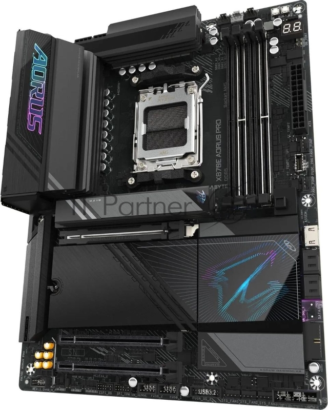 Материнская плата Gigabyte OEM X870E AORUS PRO, Socket AM5, AMD X870E, 4xDDR5-5200, HDMI, 3xPCI-Ex16, 4xSATA3(RAID 0/1/10), 4xM.2, 6 Ch Audio, 1x2,5GLan, (2+4)xUSB2.0, (7+4)xUSB3.2, (2+1)xUSB Type-C™, ATX, RTL oem