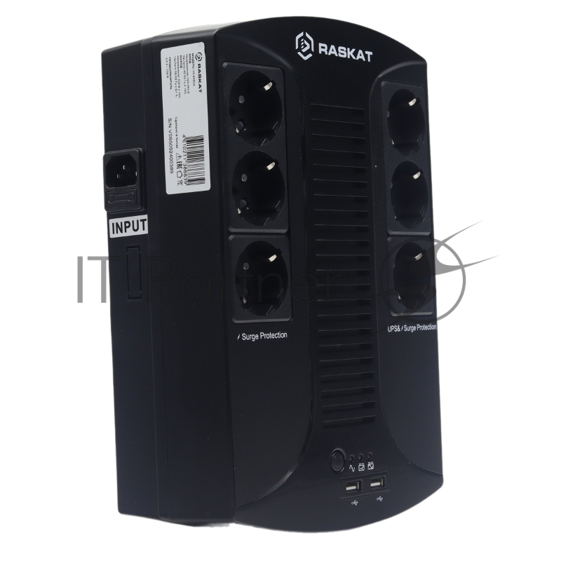 Источник бесперебойного питания (ИБП) Raskat VS-650VA 650VA, 390Вт, 6хCEE 7