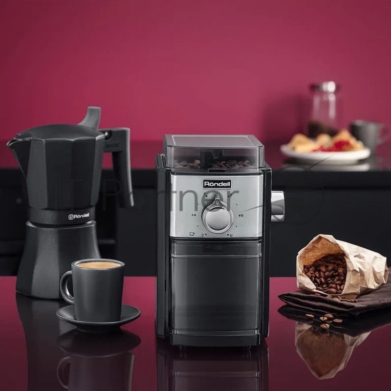 Кофемолка Rondell 1151-RE-01 150Вт сист.помол.:жернова вместим.:250гр черный