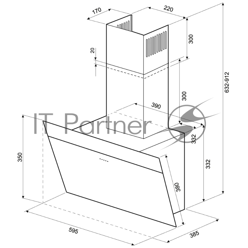 Вытяжка Krona KRISTEN A 600 white S