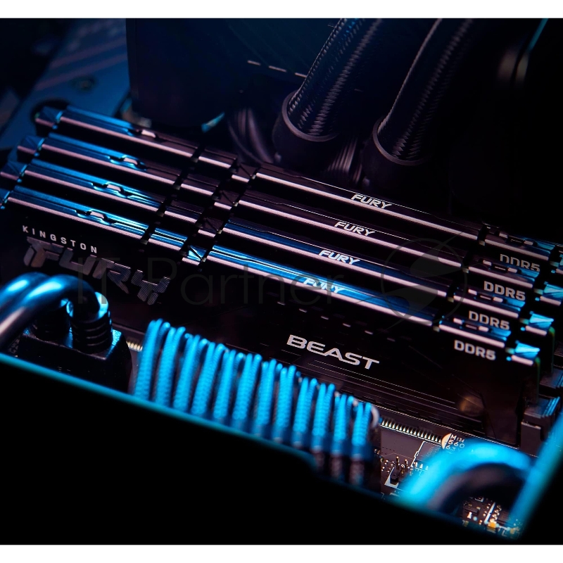 Модуль памяти DDR 5 DIMM 32Gb PC54400, 6800Mhz, Kingston FURY Beast Black XMP CL34 (Kit of 2) (KF568C34BBK2-32)