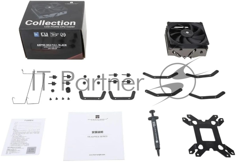 Устройство охлаждения(кулер) Thermalright AXP-90 X53 Full Black Soc-AM5/AM4/1200/1700/1851 черный 4-pin 22.4dB Al+Cu 540gr Ret (AXP-90-X53-FULL-BL)