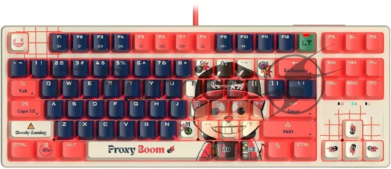 Клавиатура A4Tech Bloody AT87 Proxy Boom механическая бежевый/красный USB for gamer LED (AT87)
