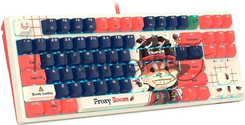 Клавиатура A4Tech Bloody AT87 Proxy Boom механическая бежевый/красный USB for gamer LED (AT87)