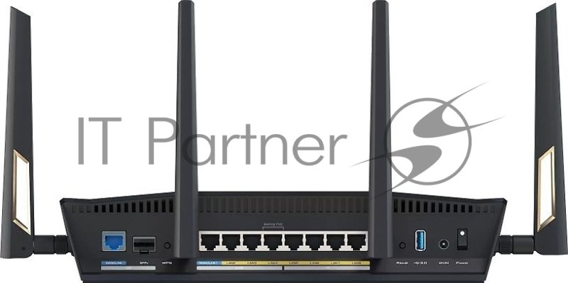 Маршрутизатор ASUS RT-BE88U, черный/желтый, 90IG08V0-MO3N0V