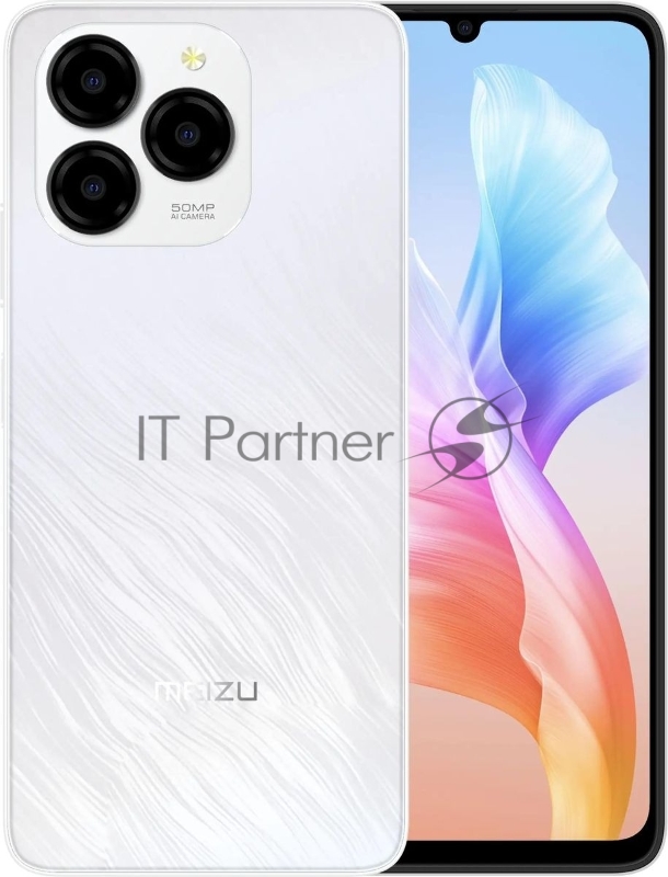 Смартфон Meizu M411H Note 21 256Gb 4Gb белый моноблок 3G 4G 6.74 720x1600 Android 14 50Mpix 802.11 a/b/g/n/ac GPS GSM900/1800 GSM1900 TouchSc Protect microSD