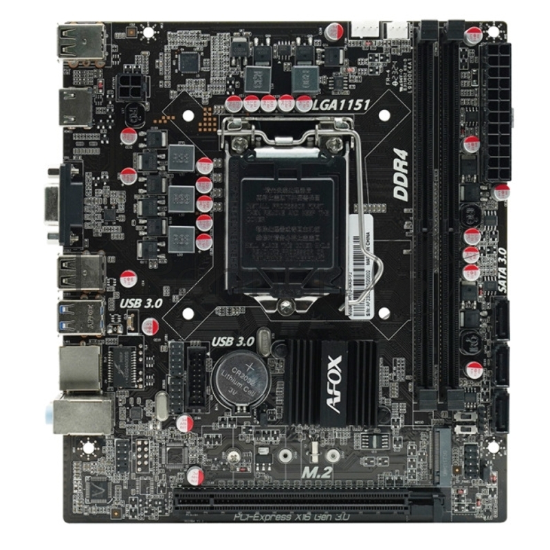 Материнская плата Afox OEM IH110D4-MA5-V2 LGA1151 mATX 2xDDR4 PCIEx16 PCIEx1 M.2 HDMI VGA oem