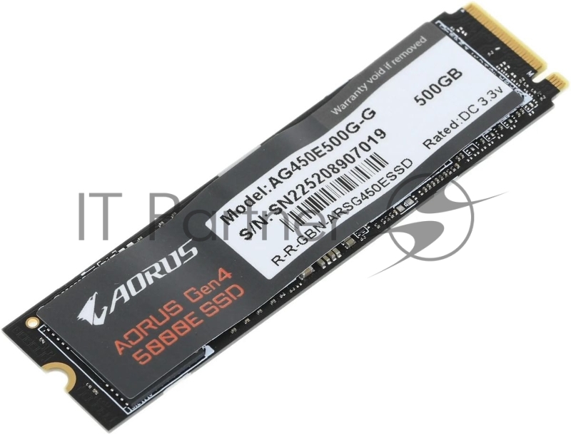 Накопитель SSD Gigabyte Aorus Gen4 5000E, AG450E500G-G 500Gb M.2 2280 Client PCI-Express 4.0 x4, NVMe 1.4 5000/3800 RTL