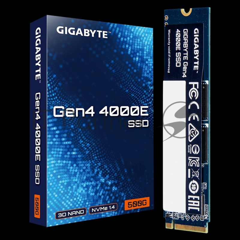 Накопитель SSD Gigabyte G440E500G M.2 2280 500GB Gen4 4000E SSD PCI Express 4.0x4, NVMe 1.4, 3600/3000, MTBF 1.5M, 3D NAND, 300TBW, RTL