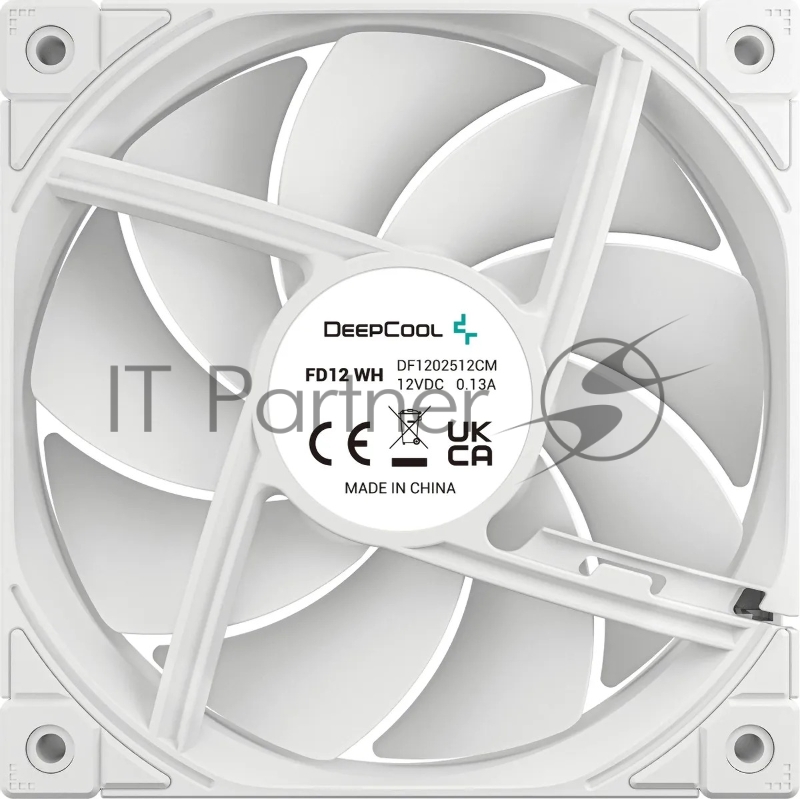 Вентилятор для корпуса Deepcool FD12 120х120x25 белый 4-pin 26.9дБ (R-FD12-WHNPN1-G) Ret