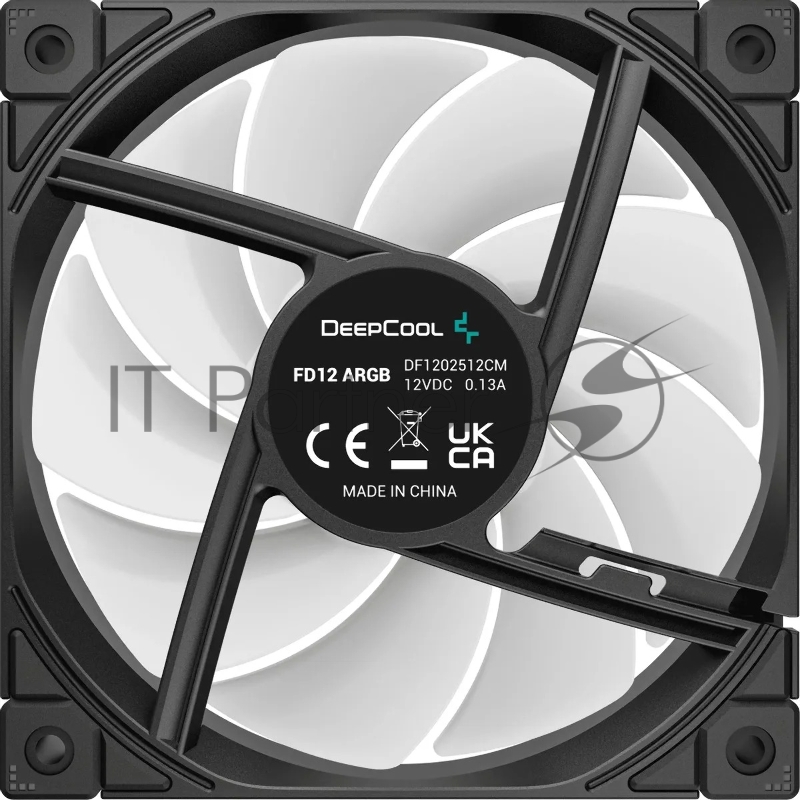 Вентилятор для корпуса Deepcool FD12 ARGB 120х120x25 черный 4-pin 26.9дБ (R-FD12-BKAPN1-G) Ret