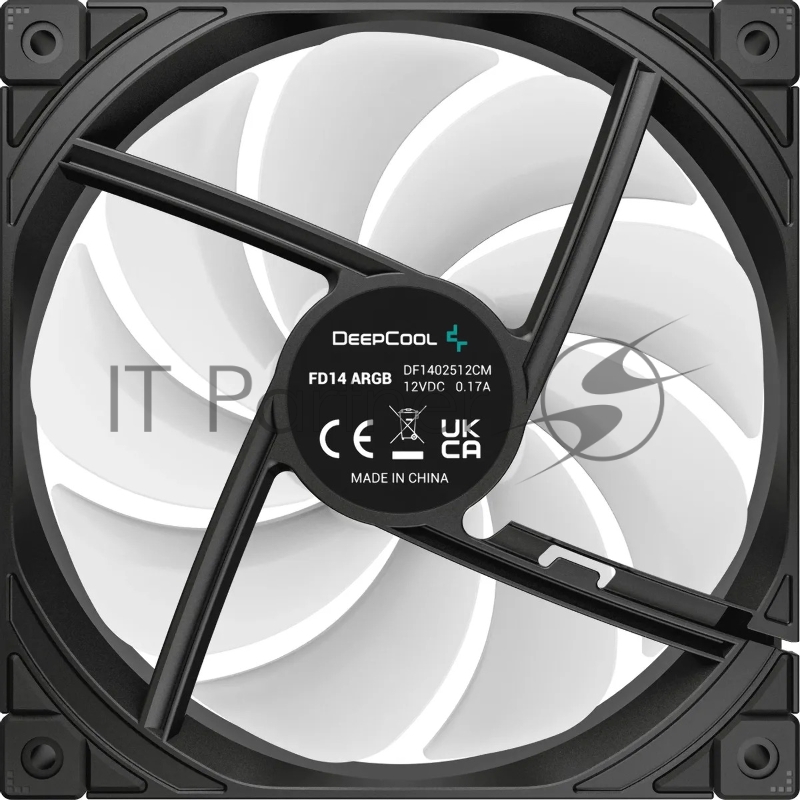 Вентилятор для корпуса Deepcool FD14 ARGB 140х140x25 черный 4-pin 25.6дБ (R-FD14-BKAPN1-G) Ret