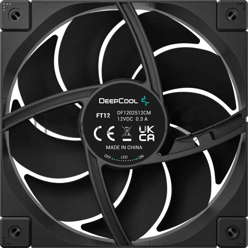 Вентилятор для корпуса Deepcool FT12 120х120x25 черный 4-pin 32дБ (R-FT12-BKWPN1-G) Ret