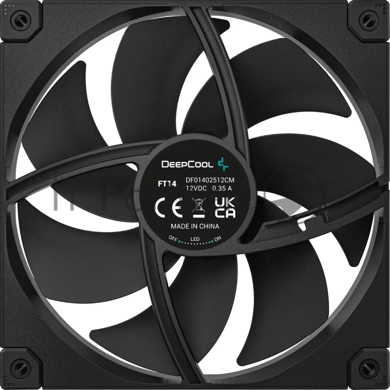 Вентилятор для корпуса Deepcool FT14 140х140x25 черный 4-pin 25.1дБ (R-FT14-BKWPN1-G) Ret